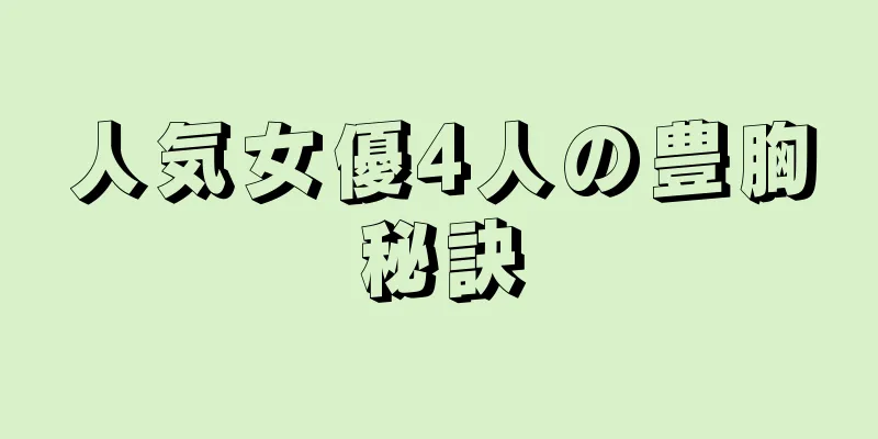 人気女優4人の豊胸秘訣