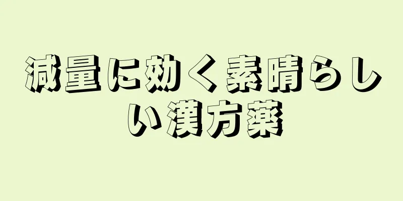 減量に効く素晴らしい漢方薬