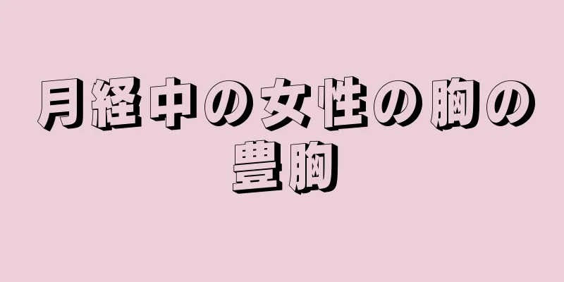 月経中の女性の胸の豊胸