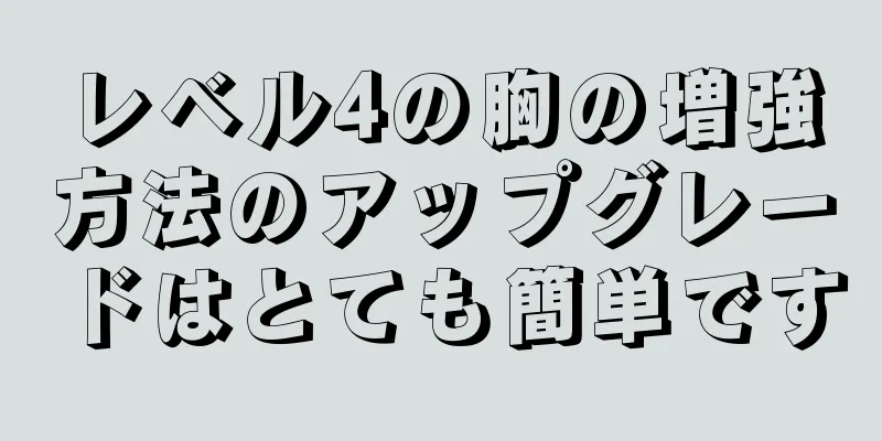 レベル4の胸の増強方法のアップグレードはとても簡単です