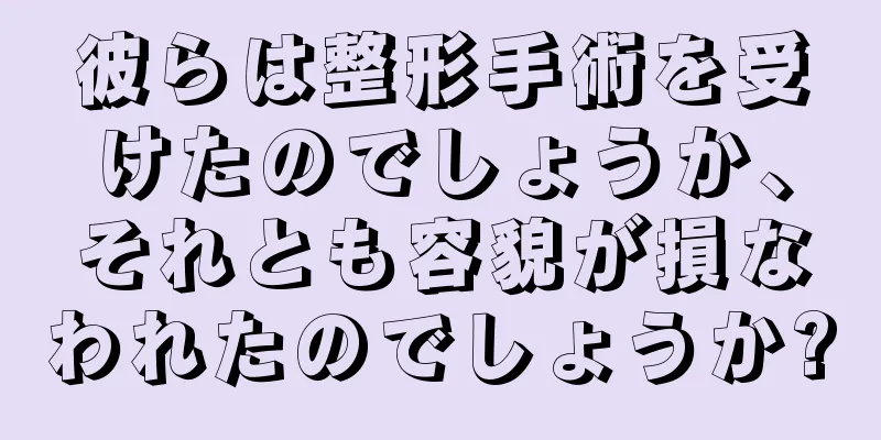 彼らは整形手術を受けたのでしょうか、それとも容貌が損なわれたのでしょうか?