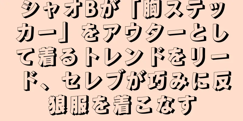 シャオBが「胸ステッカー」をアウターとして着るトレンドをリード、セレブが巧みに反狼服を着こなす