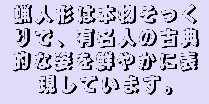 蝋人形は本物そっくりで、有名人の古典的な姿を鮮やかに表現しています。