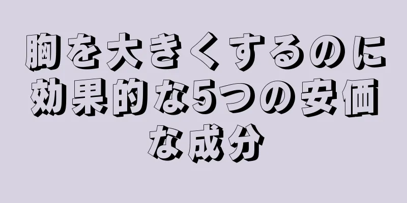 胸を大きくするのに効果的な5つの安価な成分