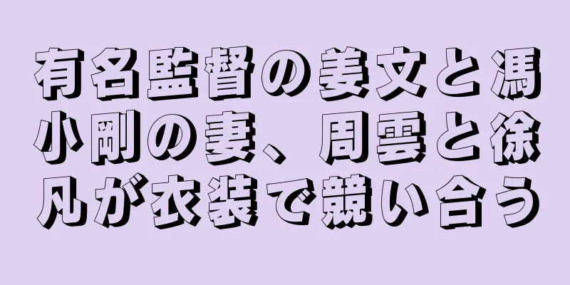 有名監督の姜文と馮小剛の妻、周雲と徐凡が衣装で競い合う