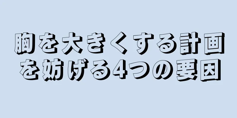 胸を大きくする計画を妨げる4つの要因