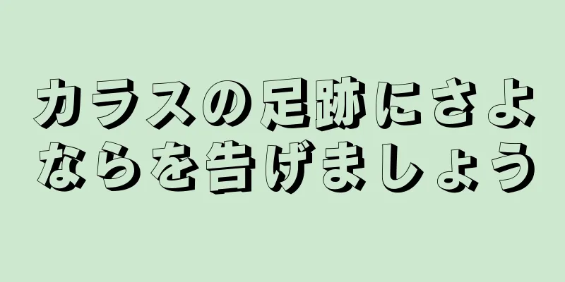 カラスの足跡にさよならを告げましょう